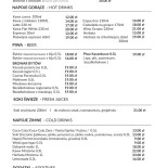 Agrokajaki Pensjonat Swornegacie Menu