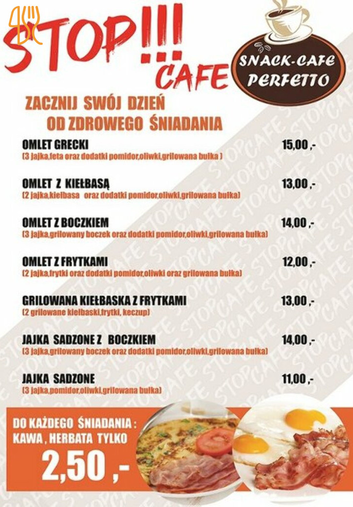 Snak-cafe Perfetto Menu