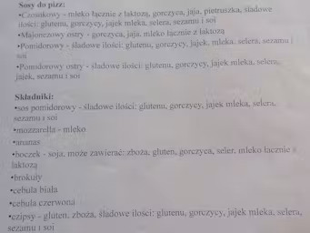 Pizzeria Pipi Menu