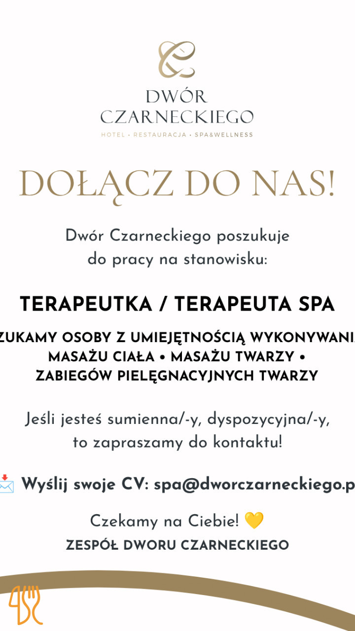 Dwór Czarneckiego Wellness Menu
