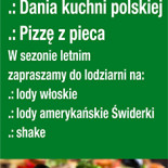 Kawiarnia Pizzeria Avanti Menu