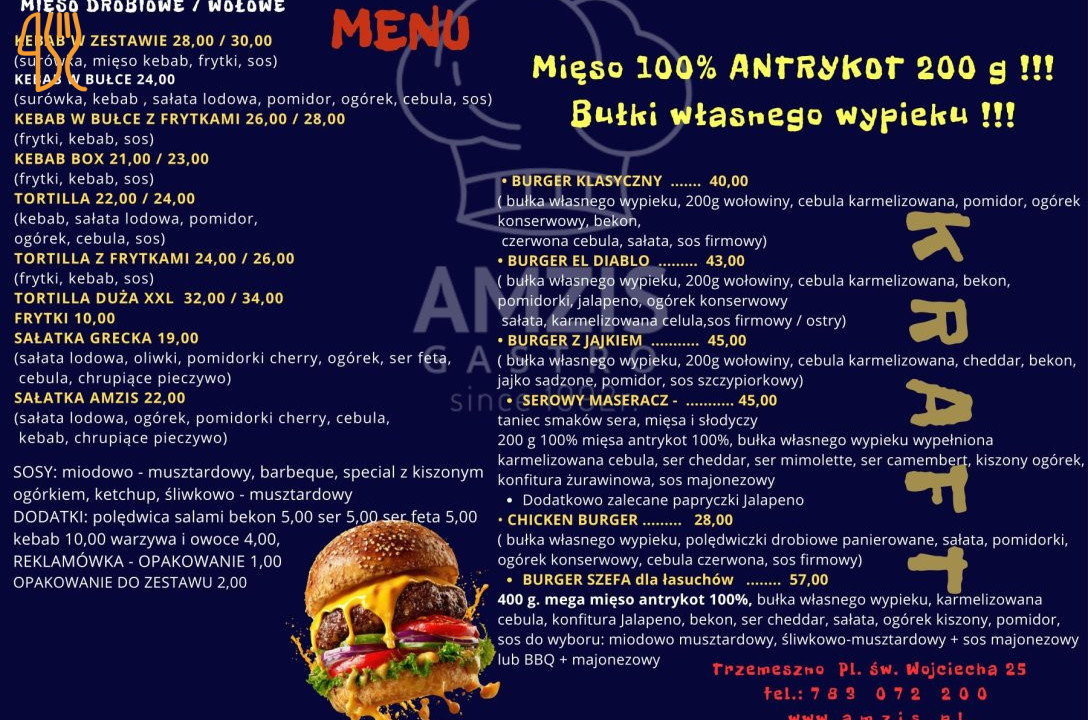 Amzis Pizzeria Menu