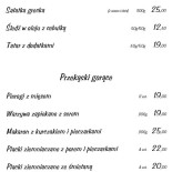 Zajazd U Leszka Menu