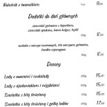Zajazd U Leszka Menu
