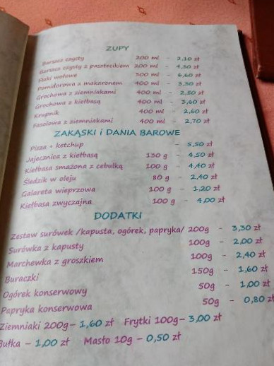 Restauracja Kaszubska Gs Sch Menu