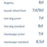 Nie Tylko Kurczak Menu