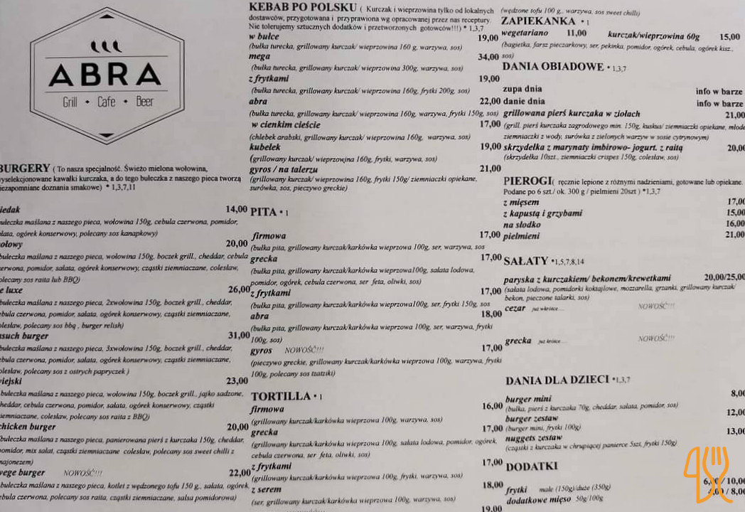 Abrakebabra Menu