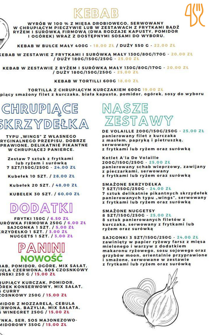 Wenecja Pizzeria Menu