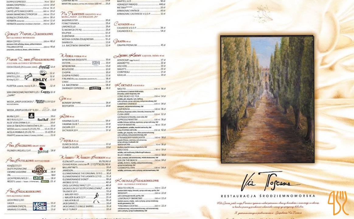 Via Toscana Cafe Menu