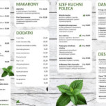 Gościniec Marzymięta Menu