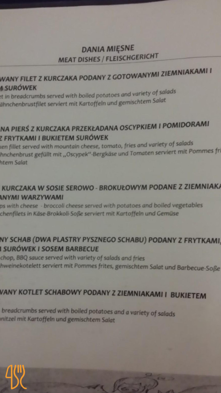 Galeria Smaków Menu