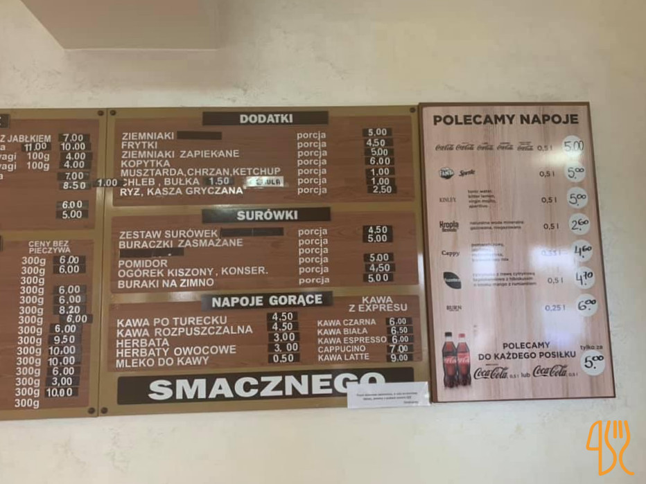 Bar Przystanek Menu