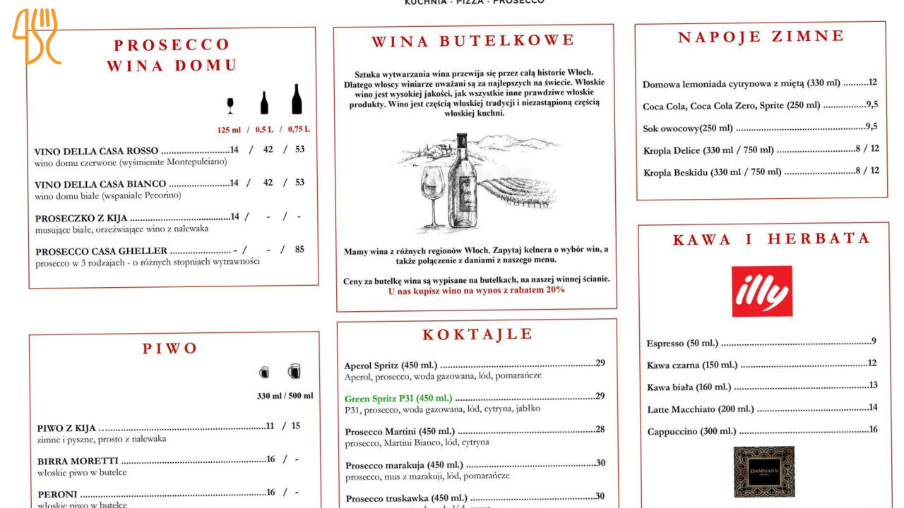 Bergamo Menu