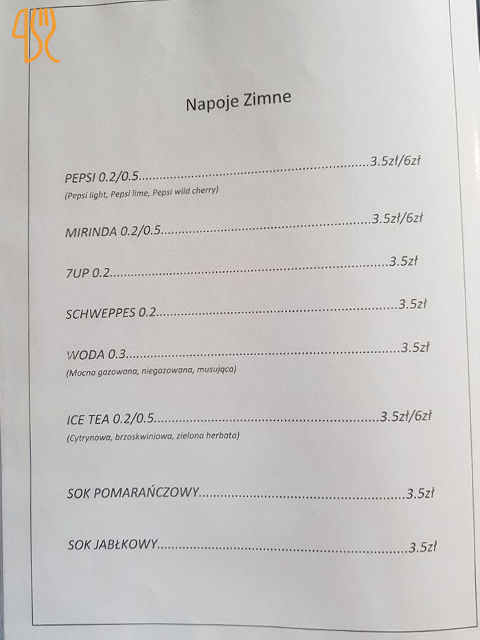 Piwniczka Radoslaw Gmurczyk Menu