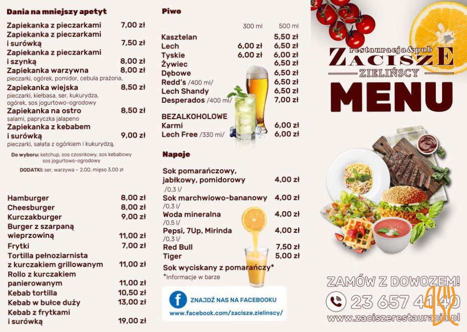 Zacisze Menu