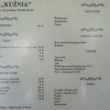 Zajazd Kuźnia Menu