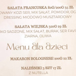 Restauracja W Kamienicy Maciej Nyklewicz Menu
