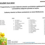 Cukiernia Jaglo Menu