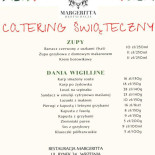 Margeritta Menu