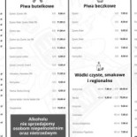 Piwiarnia Żywiecka Menu