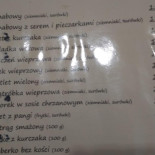 Bingo. Zajazd. Zaręba I. Menu