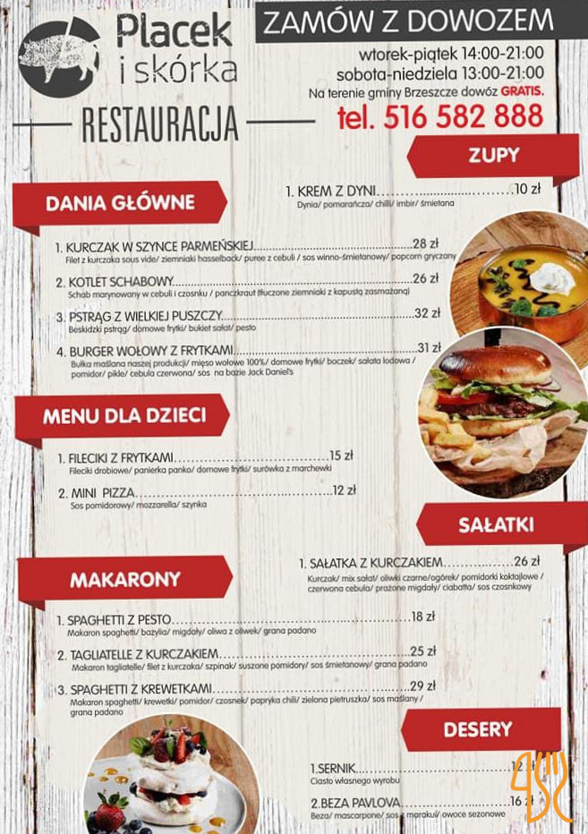 Placek I Skórka Menu