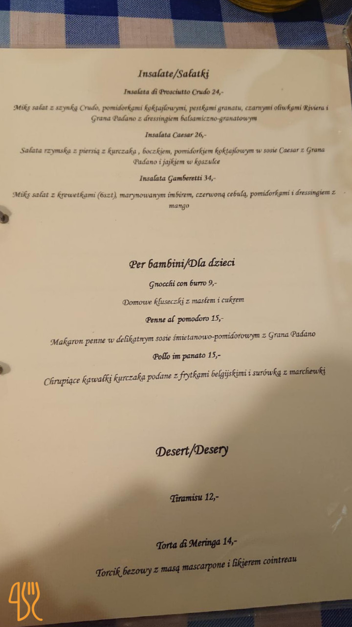 Romeo Julia Menu