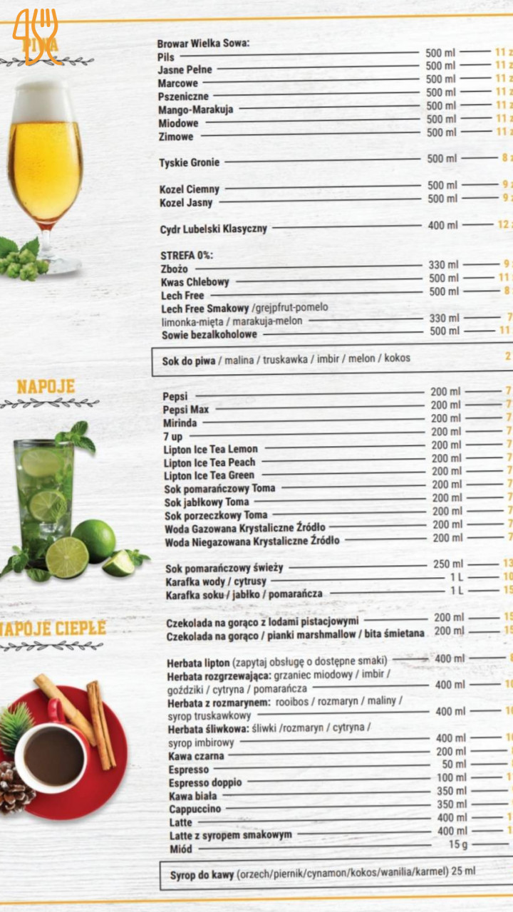 Bardzo Prosie Menu