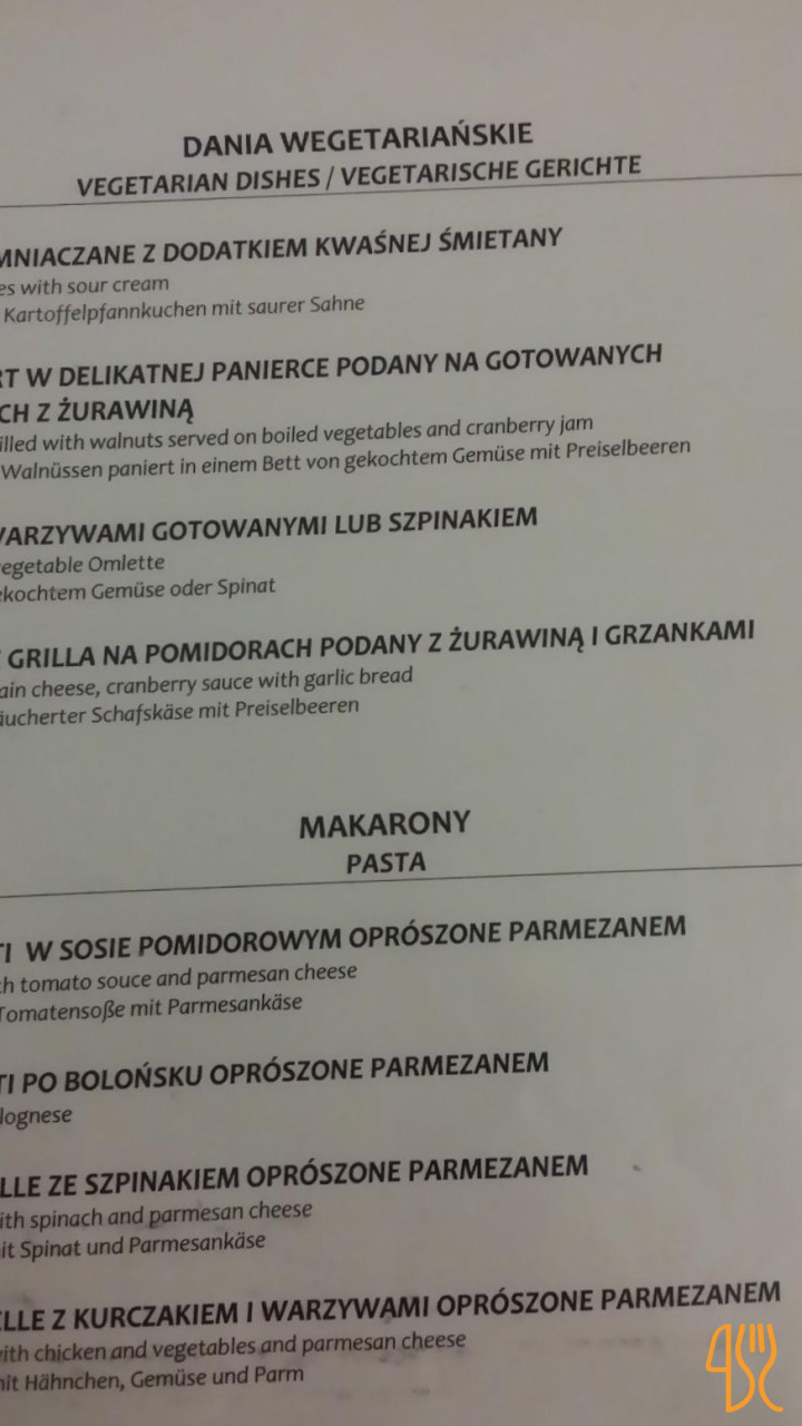 Galeria Smaków Menu