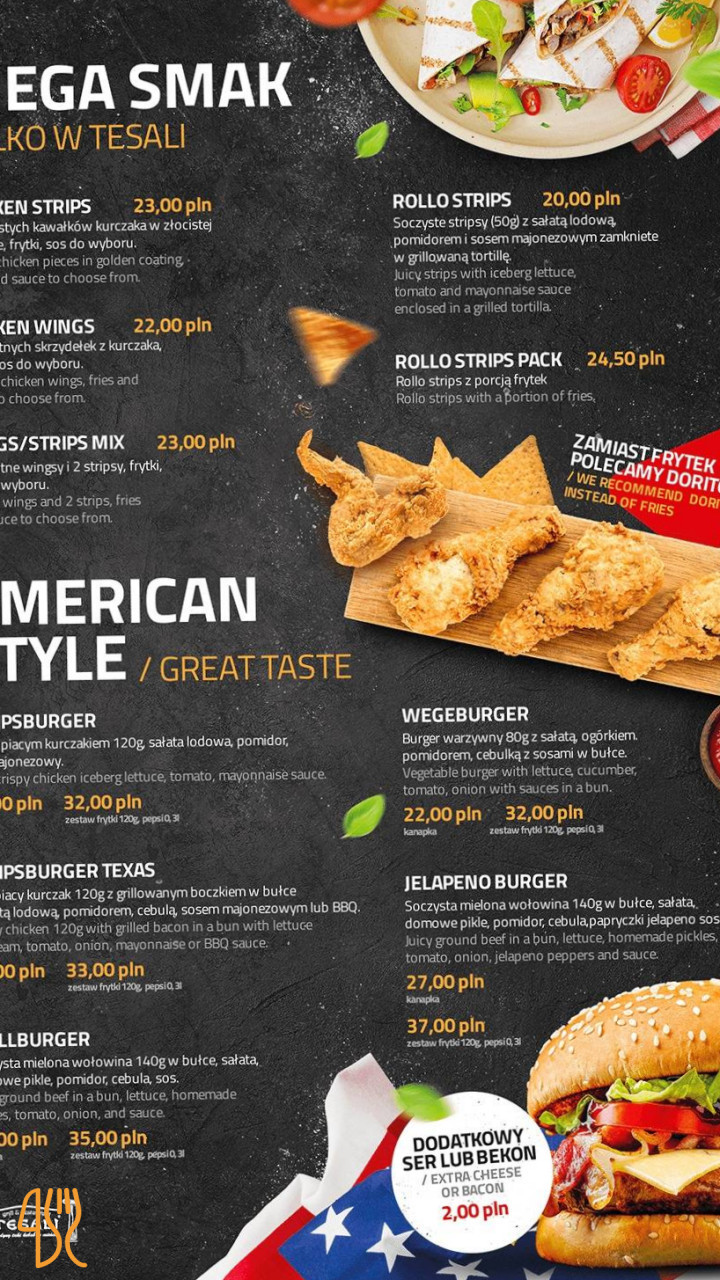 Tesali Menu