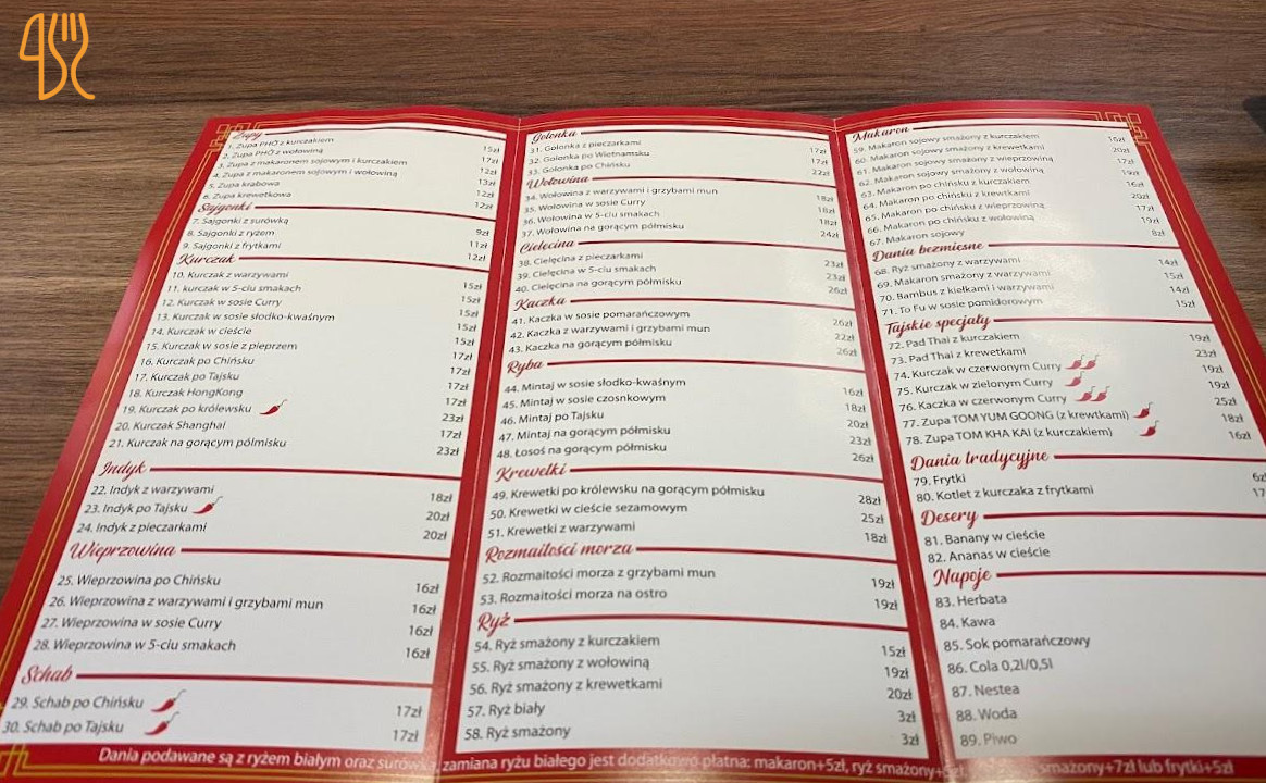 Bao Ngoc Van Dao Tran Menu