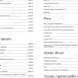 Sączówka Tavern Menu