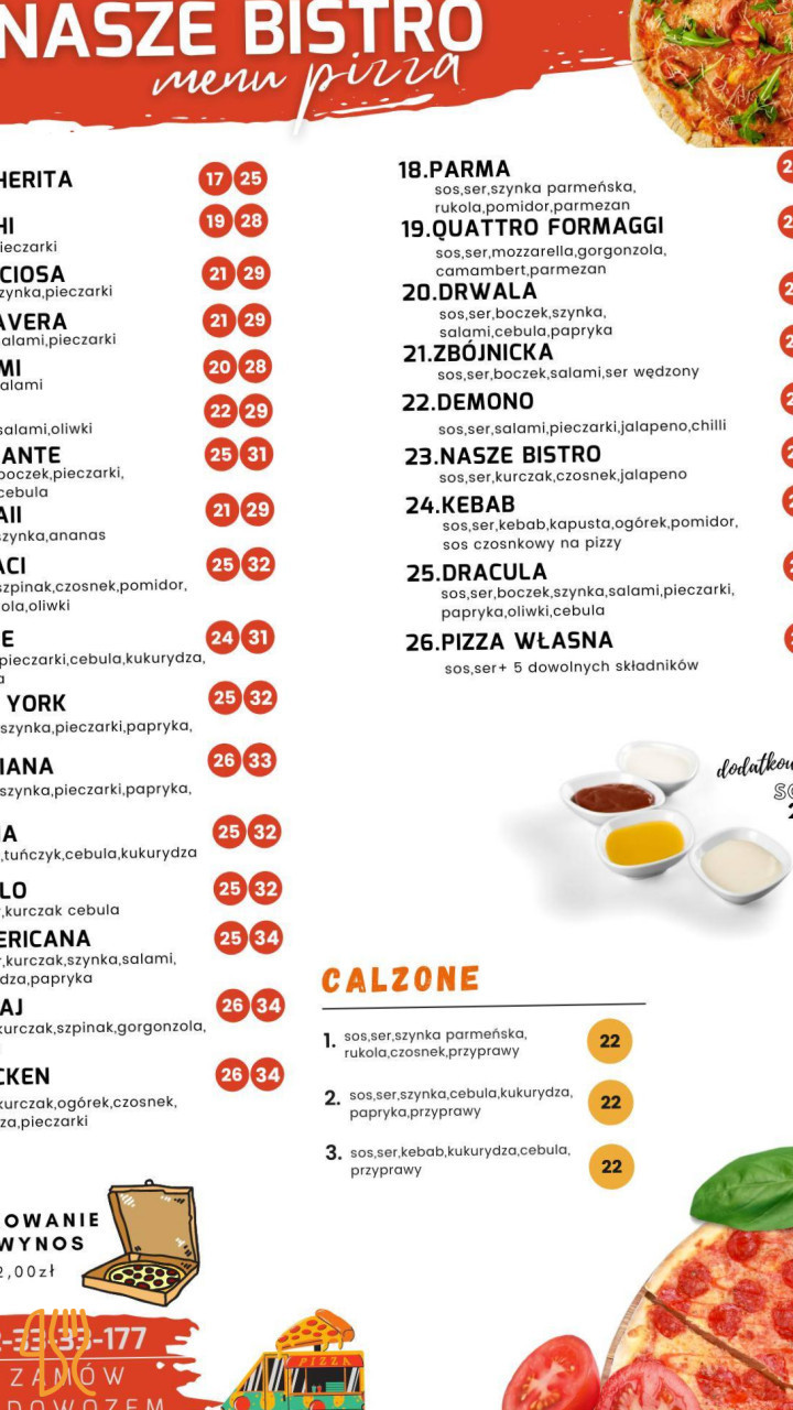 Nasze Bistro Menu