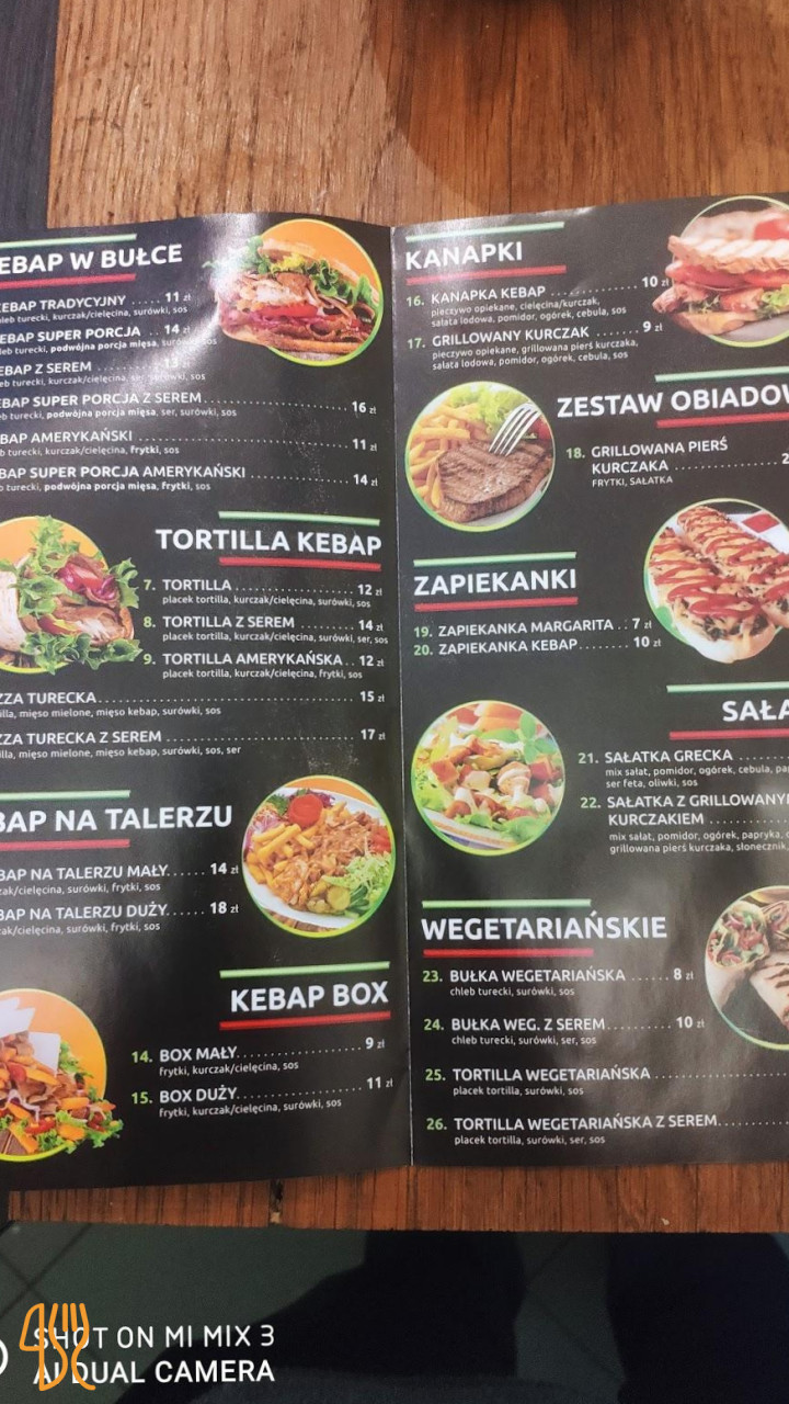 Franko Kebap Menu