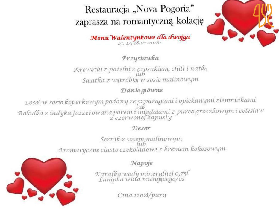 Nova Pogoria Menu