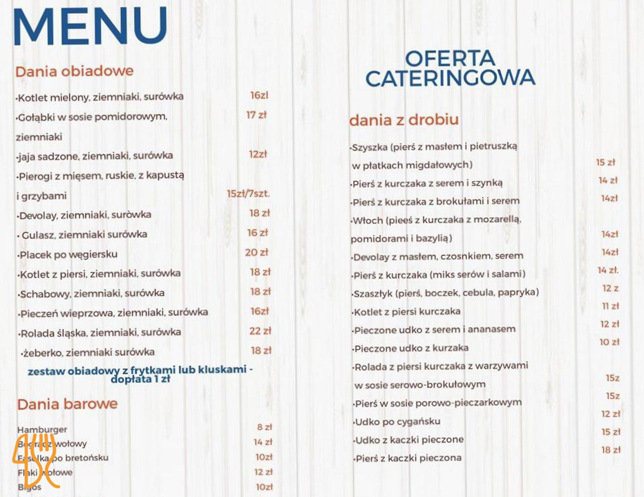 Obiady, Catering, Posiłki Regeneracyjne, Stołówka Na Chłodni Leszczyny Menu