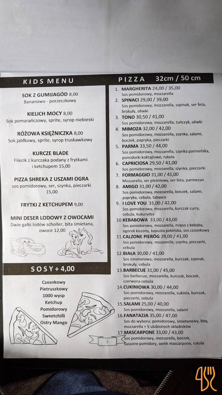 Mimoza Caffee Pizza Music Pub Menu
