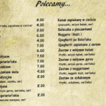 Małe Co Nieco. Pizzeria, Menu