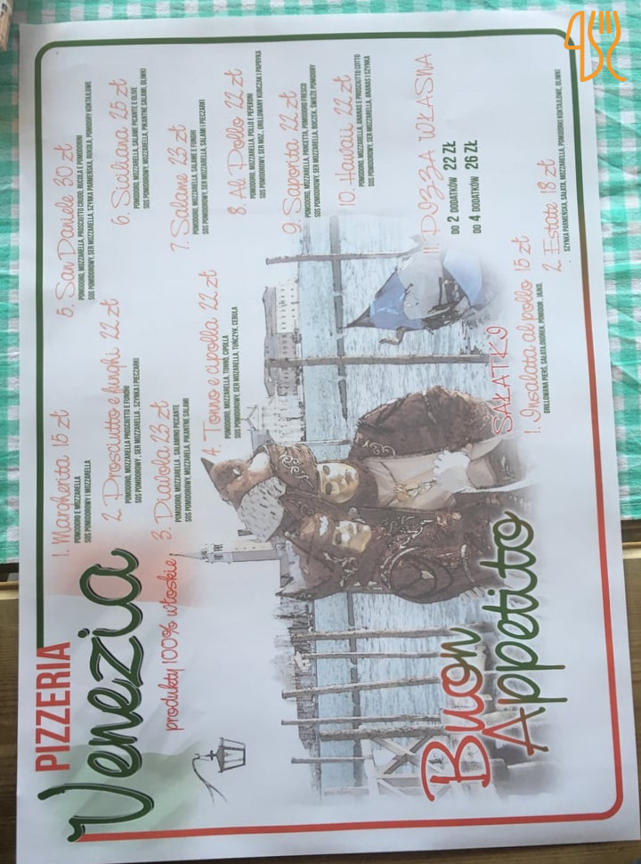 Pizzeria Venezia Menu