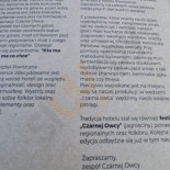 Czarna Owca Menu