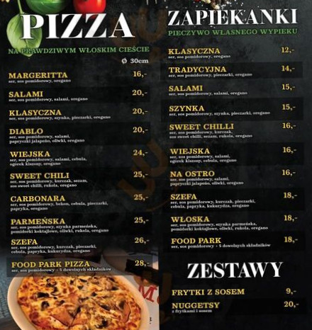Foodpark Menu