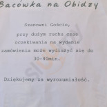 Bacówka Na Obidzy Menu