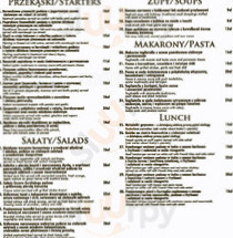 Mała Tumska Menu