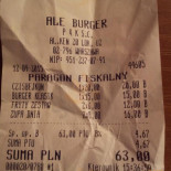 Ale Burger Menu