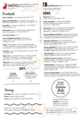 Szara Eminencja X Piaseczno Menu