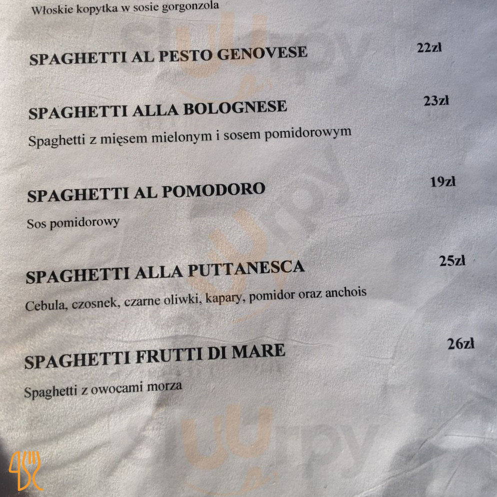 Trattoria Riccardo Menu