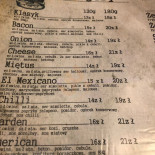 Wół I Buła Menu