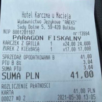 Karczma U Macieja Speisekarte