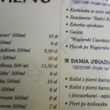 Zajazd Gosciniec Lubiewice Menu
