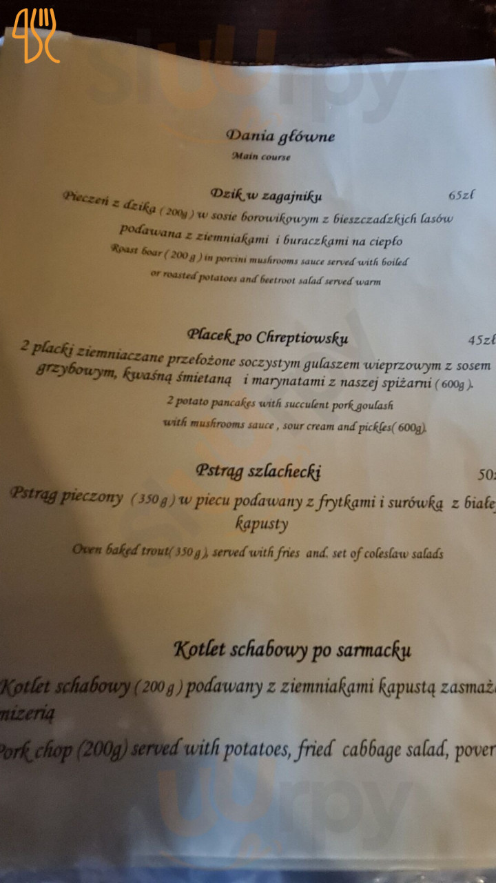 Stanica Kresowa Chreptiów Menu